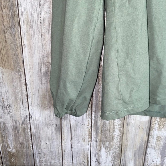 Soft Surroundings Maureen Square Neck Sprout Green Blouse - Picture 3 of 6